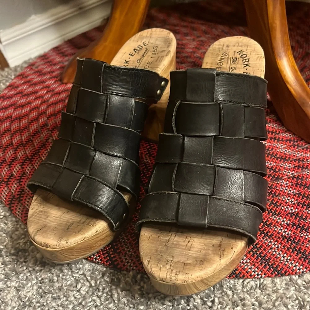 Kork-Ease Open Toe Platform Sandals Size 8 - Picture 1 of 10